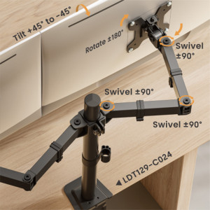 SOPORTE DE MESA 2 MONITORES 17"-32"...