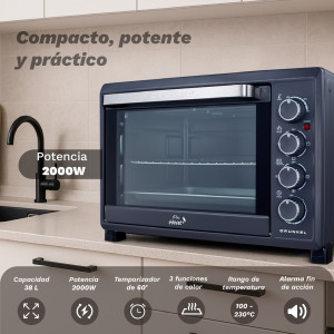 HORNO ELECTRICO CONVECCION 38 LITROS...