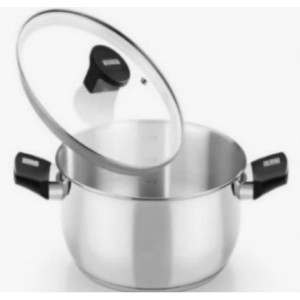 CACEROLA ACERO INOX CON TAPA VIDRIO...