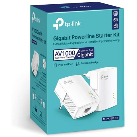 KIT ADAPTADORES PLC POWERLINE GIBABIT TL-PA7017KIT - TL-PA7017 KIT-1