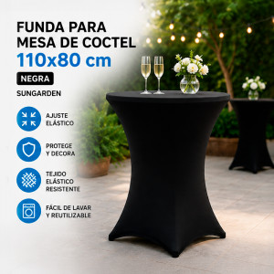 FUNDA PARA MESA DE COCTEL 110X80...