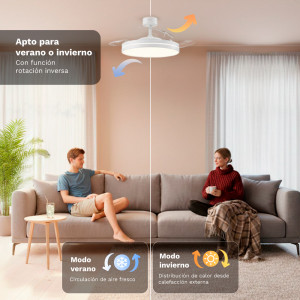 VENTILADOR DE TECHO 42" LED BLANCO...