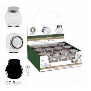 TARRO VIDRIO 2 POSICIONES 210ML TAPA...