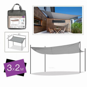 TOLDO RECTANGULAR 2X3 METROS GRIS +...
