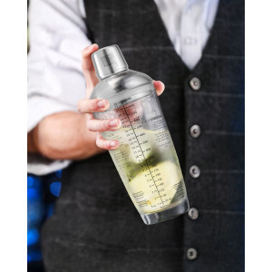COCTELERA VIDRIO 650ML CON TAPA DE...