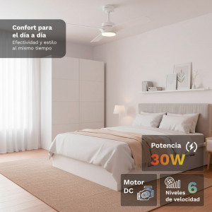 VENTILADOR DE TECHO 30W 47" CON LED Y...