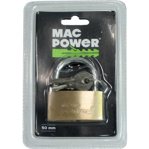 CANDADO LATON, 50MM MAC POWER