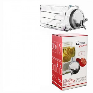 DISPENSADOR DE CRISTAL CON GRIFO 3...