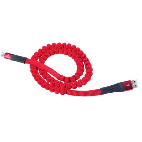 CABLE NB127 CARGA RAPIDA RESORTE USB - MICRO USB | 2.1A | 1 METRO |NEGRO XO - XONB127-1