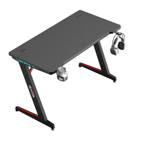 MESA GAMING PRO300 FIBRA CARBONO LUZ RGB MUVIP - MV0275-3