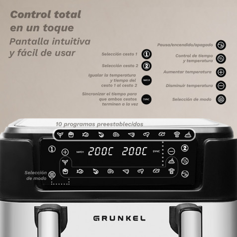 FREIDORA DE AIRE 10 LITROS 2800W...