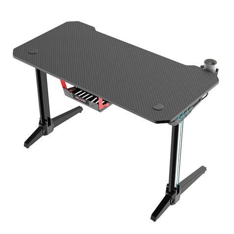 MESA GAMING PRO600 FIBRA CARBONO + LATERAL ALUMINIO + LUZ RGB MUVIP - MV0278-2