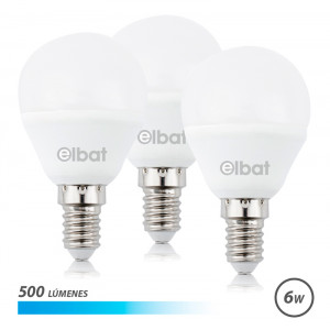 PACK 3 BOMBILLAS LED G45 | 6W | 500LM...