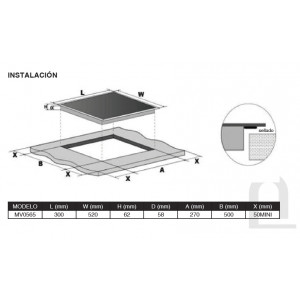 COCINA DE INDUCCIÓN 2 FUEGOS 3300W...