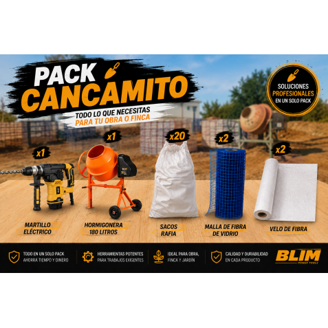 PACK HORMIGONERA + MARTILLO 6J + 20...