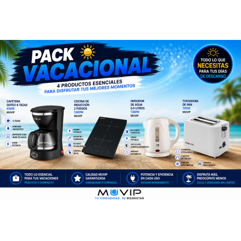 PACK VACACIONAL COCINA INDUCCION +...