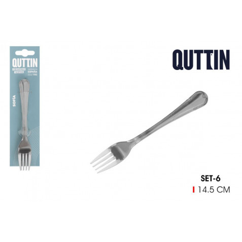 SET 6 TENEDORES POSTRE 1.5MM QUTTIN