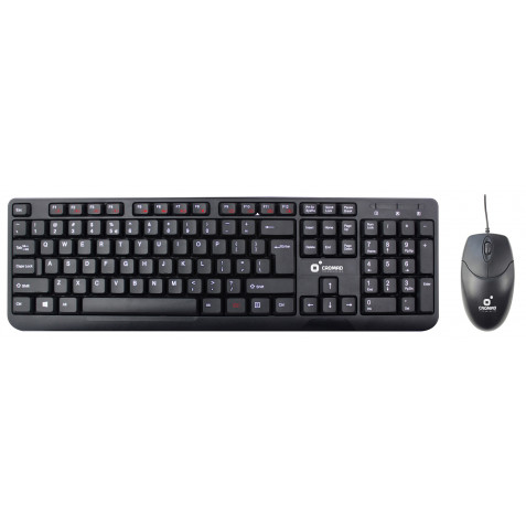 KIT TECLADO + RATÓN CON CABLE USB CROMAD