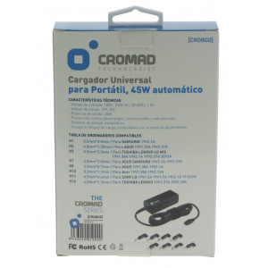 CARGADOR UNIVERSAL AUTOMÁTICO 45W CROMAD