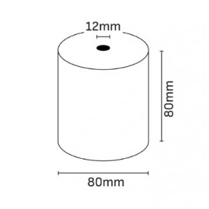 ROLLO PAPEL TÉRMICO 80X80X12MM OQONOS