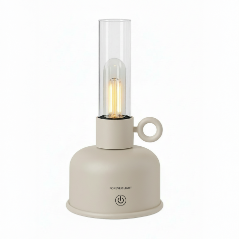 LAMPARA DE ACEITE LED VINTAGE BEIGE...