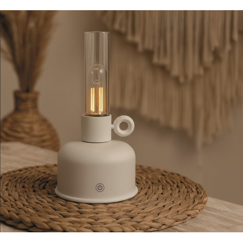 LAMPARA DE ACEITE LED VINTAGE BEIGE...