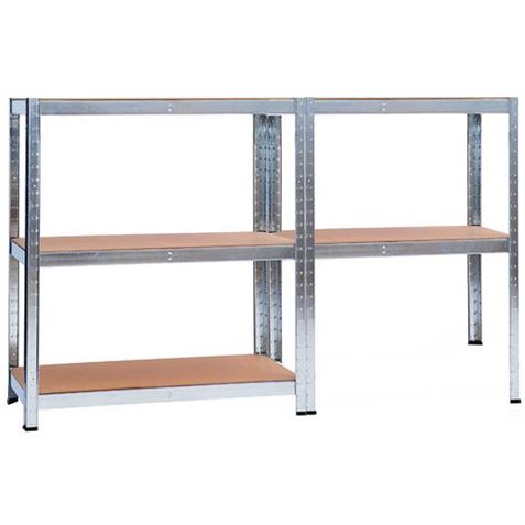 ESTANTERIA MODULAR GALVANIZADA CON 5 BALDAS AJUSTABLES 180X90X40CM - 75830-2