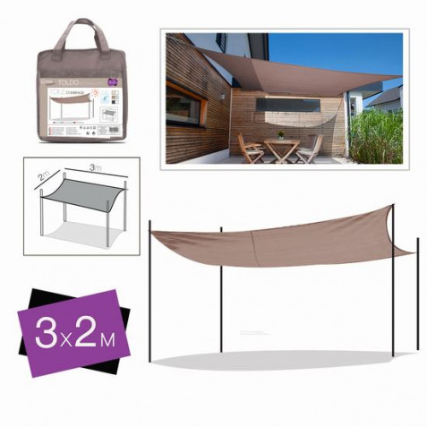 TOLDO RECTANGULAR 2X3 METROS TOPO +...