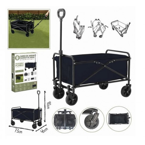 CARRO JARDIN PLEGABLE LONETA 73X46X90CM