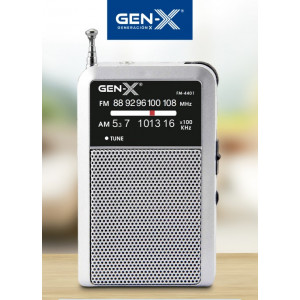 RADIO PORTATIL AM/FM ANALOGICA PLATA...
