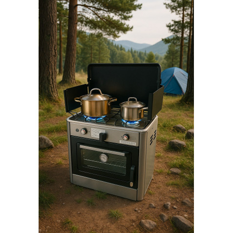 COCINA 2 FUEGOS CON TAPA + HORNO DE...