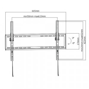 SOPORTE TV LED ULTRA SLIM 37"-80" CROMAD