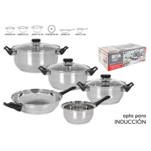 BATERIA DE COCINA 5 PIEZAS INDUCCION...