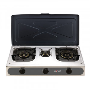 COCINA GAS INOX 3 FUEGOS SERIE STRONG...