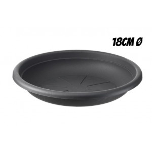 PLATO PARA MACETA 18CM ANTRACITA...