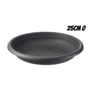 PLATO PARA MACETA 25CM ANTRACITA...