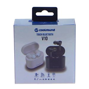 EARBUDS TWS V10 TOUCH BLUETOOTH NEGROS COOLSOUND - CS0202-1