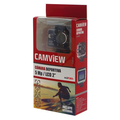CAMARA DEPORTIVA FULL HD 720P 5MPX | LCD 2" | CAMVIEW - CV0174-3