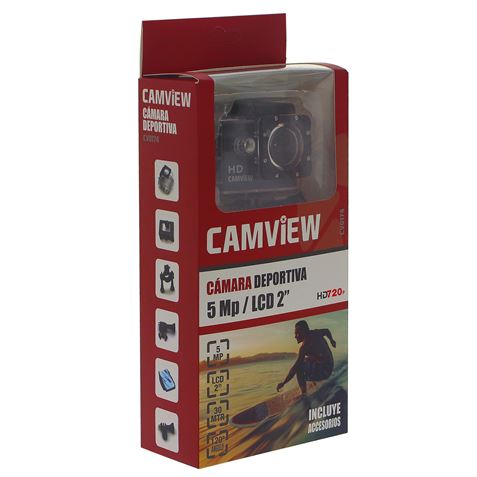 CAMARA DEPORTIVA FULL HD 720P 5MPX | LCD 2" | CAMVIEW - CV0174-4