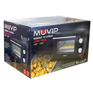 HORNO 10 LITROS 650W INOX MUVIP - MV0220-2