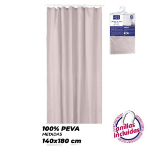 CORTINA DE BAÑO 140X180 ROSA HBS