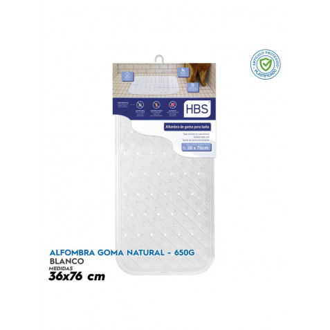 ALFOMBRA GOMA NATURAL - 650G BLANCO HBS