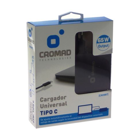 CARGADOR UNIVERSAL 65W TIPO C CROMAD - CR0987-2