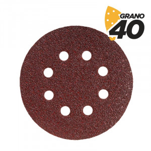 PACK 10 LIJAS 125MM GRANO 40 PARA...