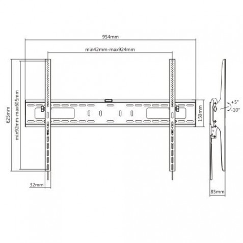 SOPORTE DE PARED TV LED LCD 60"-100"...