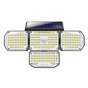 FOCO SOLAR CUÁDRUPLE CON SENSOR 430LM...