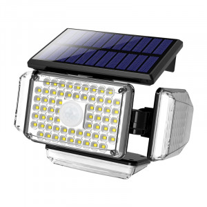 FOCO SOLAR CUÁDRUPLE CON SENSOR 430LM...
