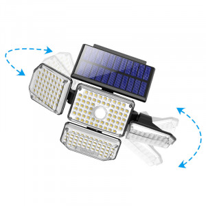 FOCO SOLAR CUÁDRUPLE CON SENSOR 430LM...