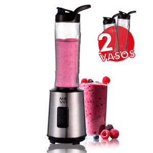 BATIDORA SMOOTHIE 300W INOX 2 VASOS...