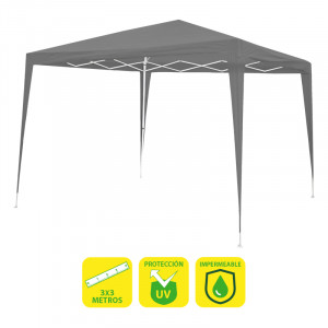 CARPA ACERO RAFIA 3X3 METROS GRIS...